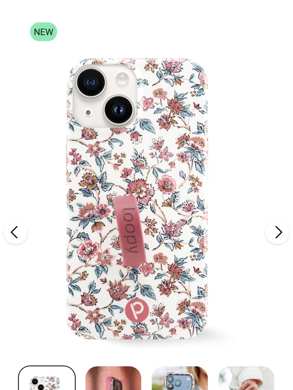 Floral Pink Phone Case for iPhone - White & Pink Floral Design